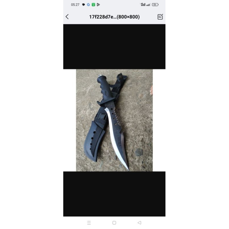 pisau survival pendek / pisau berburu