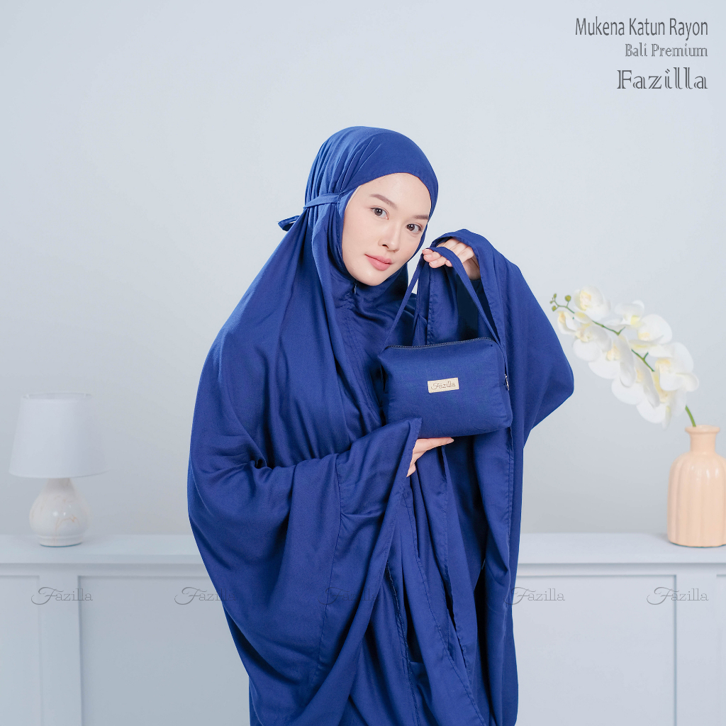 Fazilla Mukena Katun Rayon Polos Jumbo Bali Dewasa Premium