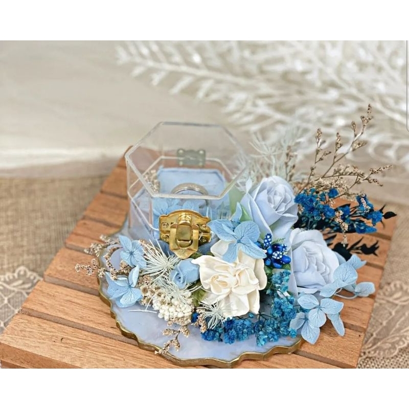 KC-AA / KOTAK CINCIN AKRILIK DENGAN ALAS - KOTAK CINCIN AKRILIK