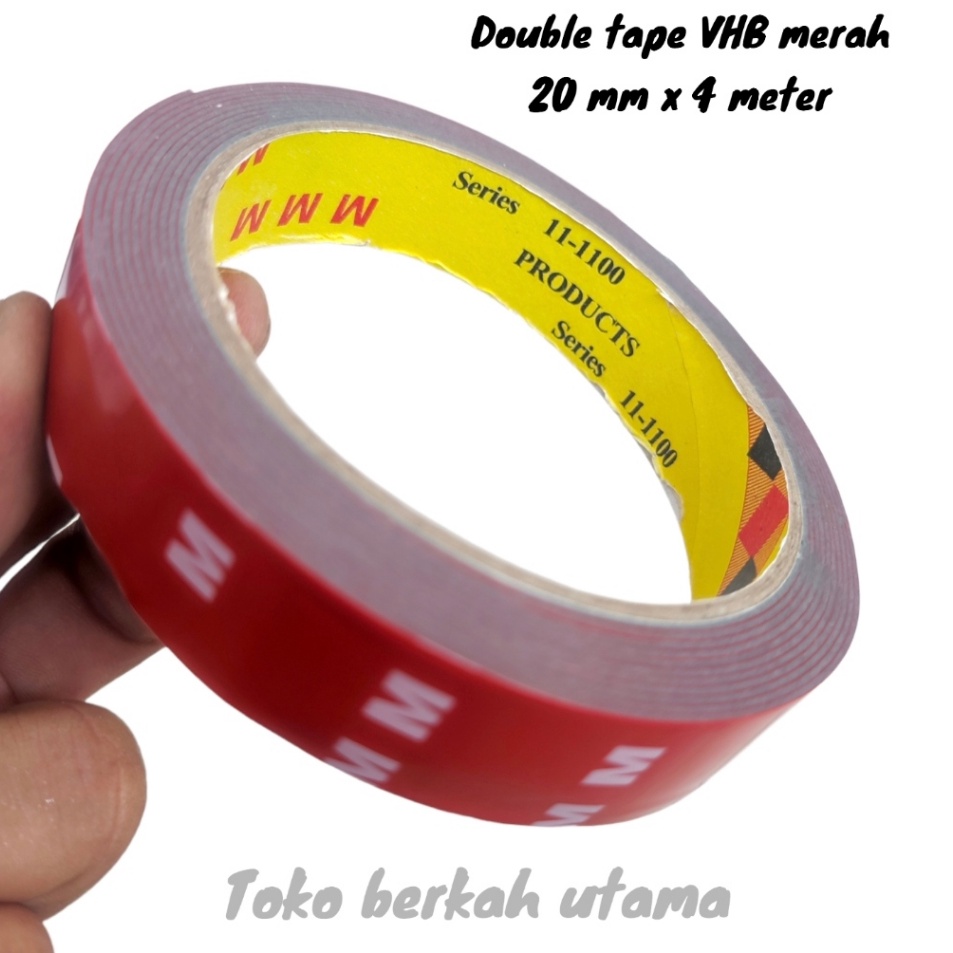 

Sekarang Murah Double tape VHB merah 2 cm x 45 meter