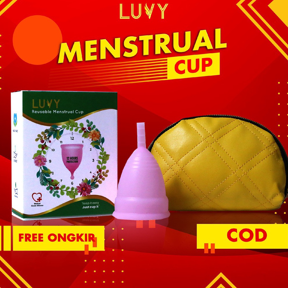 77 SALE MENSTRUAL CUP MENSTRUASI KEWANITAAN SILIKON MEDICAL GRADE LUVY PENGGANTI TAMPON PEMBALUT
