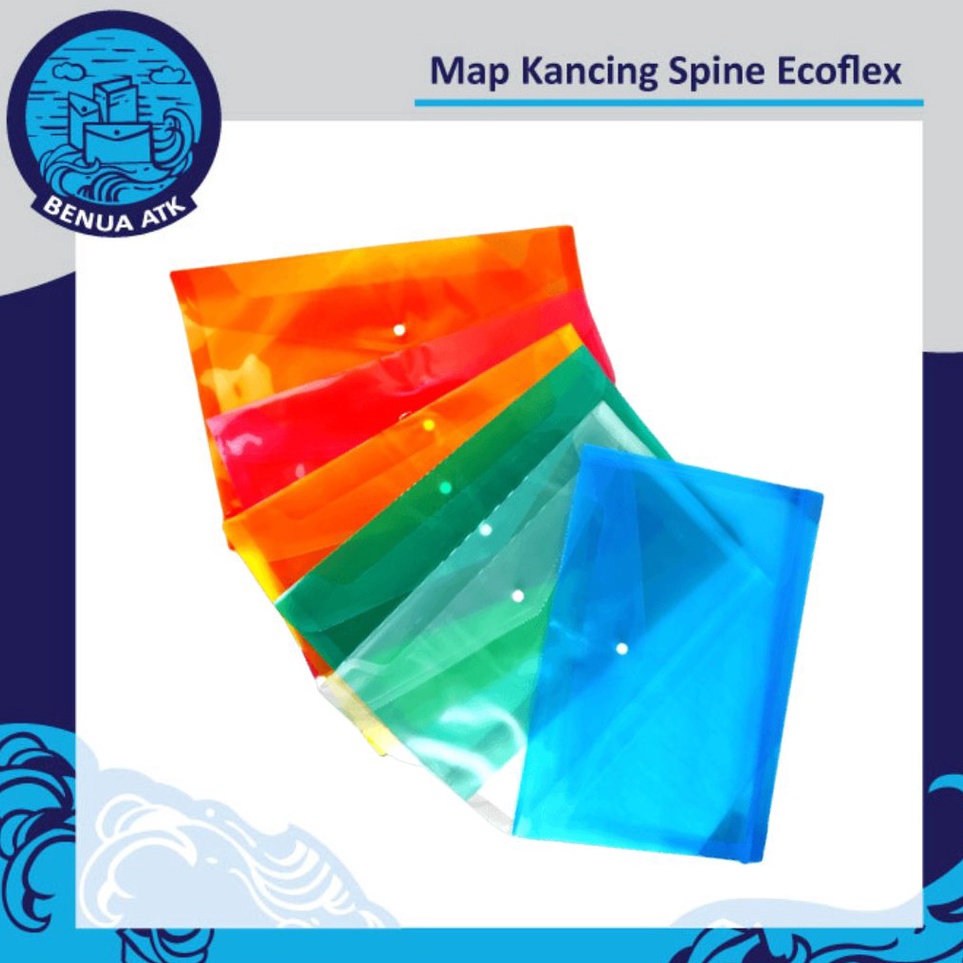 

Top Delivery Map Plastik Kancing Spine Document Bag Folio Ecoflex isi 12pcs DF7111