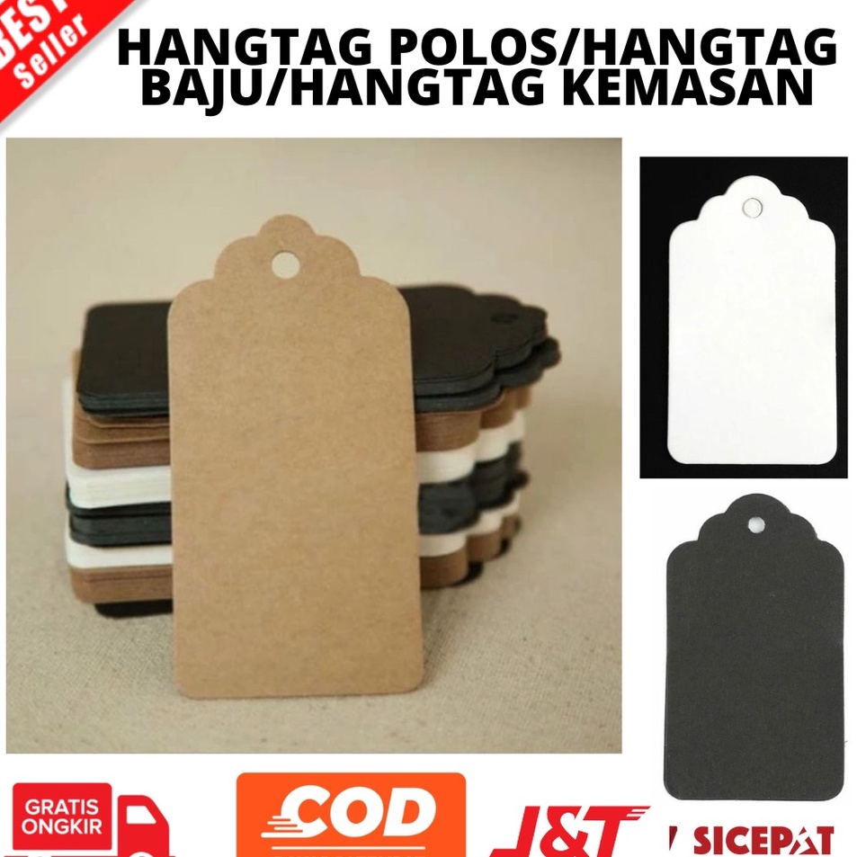 

Borong Promo BAYAR DITEMPAT 1 pcs HANGTAG POLOSHANGTAG BAJU HANGTAG KEMASAN HANG TAG COKLAT PUTIH HITAM