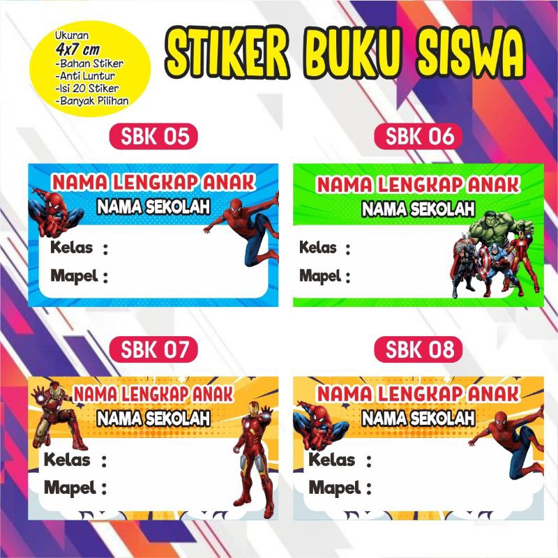 

STIKER BUKU SISWA - STIKER MAPEL - STIKER ANAK KARAKTER