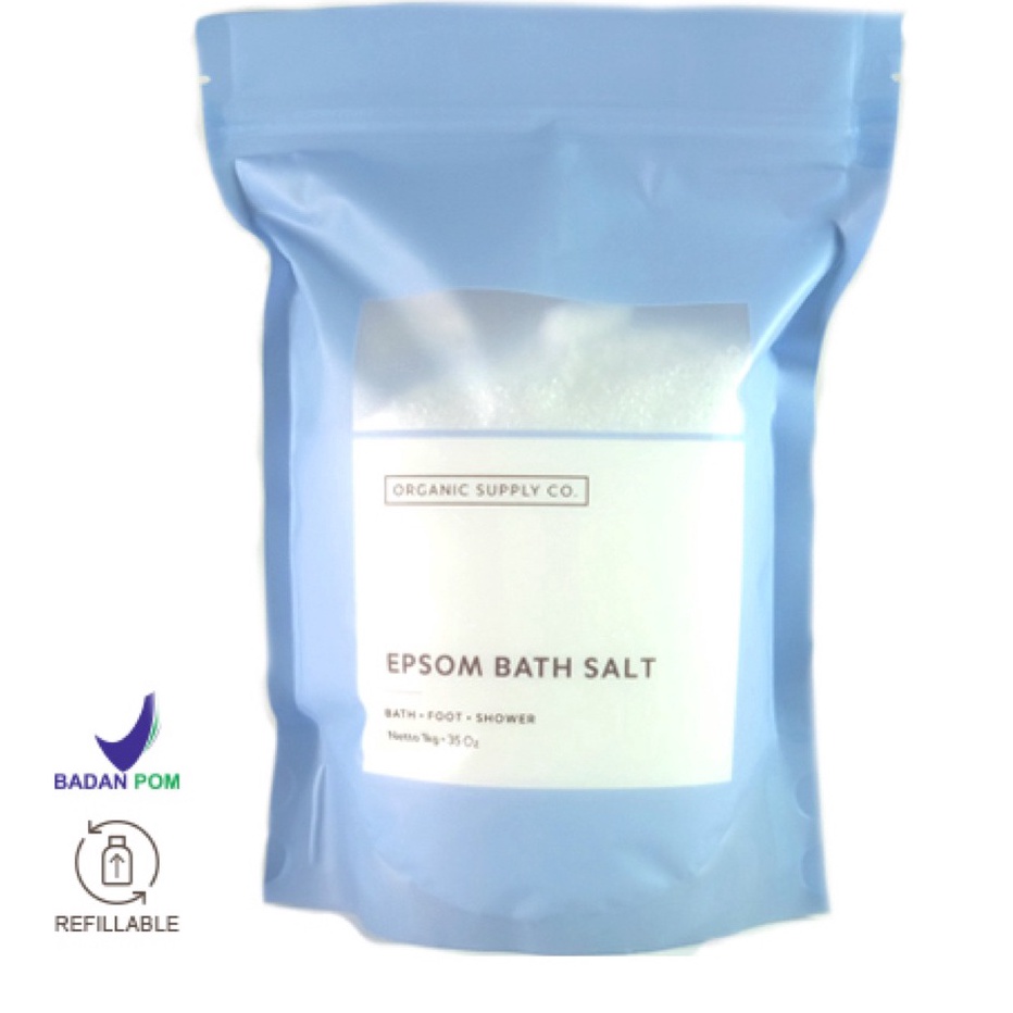 PROMO SALE Garam Epsom  Epsom Bath Salt BPOM 1Kg ORGANIC SUPPLY CO