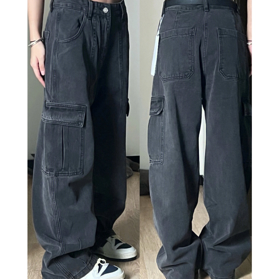 Dijamin puas Jeans Celana Panjang Cargo Pant Polos Basic Modern wanita Import highwaist loose trouse