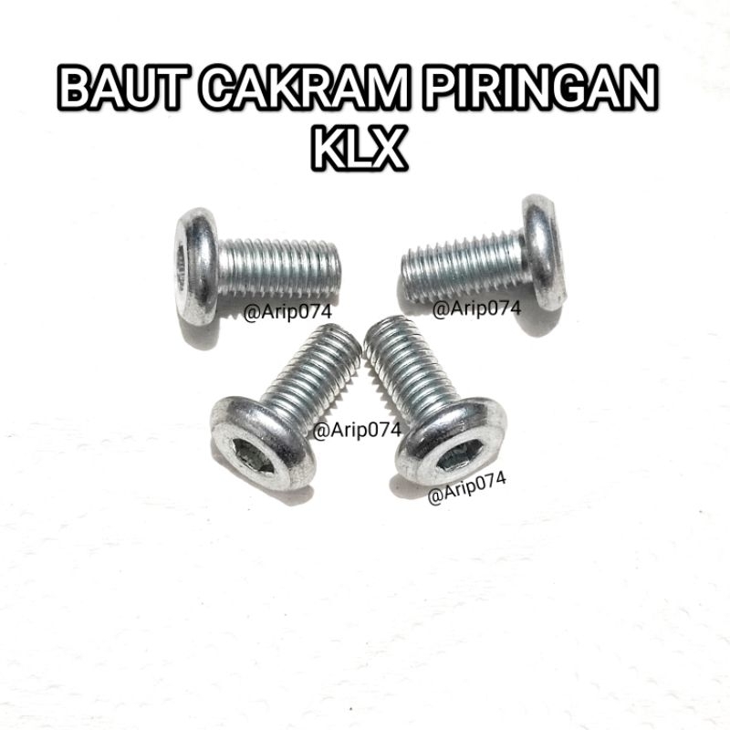 BAUT DISC CAKRAM PIRINGAN KLX DEPAN BELAKANG BAUT PIRINGAN BAUT CAKRAM KLX 150 BAUT DISC KLX D TRACK