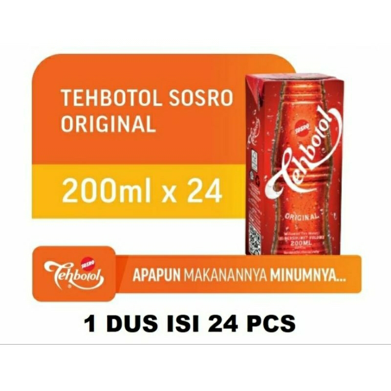 

Teh Botol Sosro kotak 200 ml 1 dus isi 24