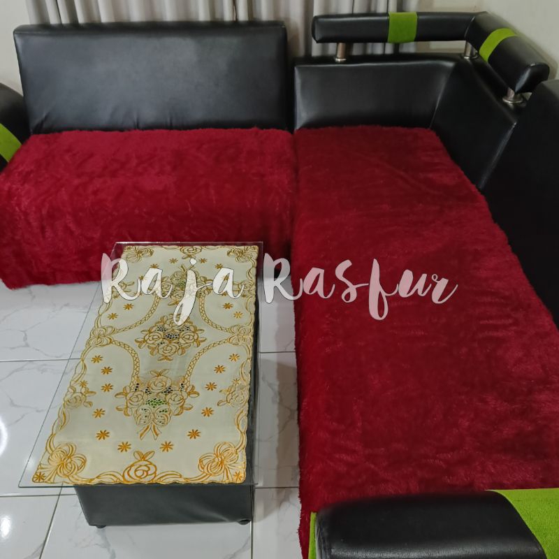 Alas Sofa Bulu Ukuran 85x100cm / Alsa Kursi Sofa Bulu / Alas Kursi Bulu Rasfur