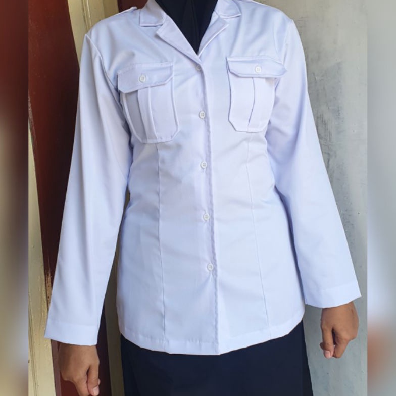 Baju Dinas Putih wanita Baju Putih PNSASN Guru Kemeja kerja wanita Baju Pdh Putih Pangkat