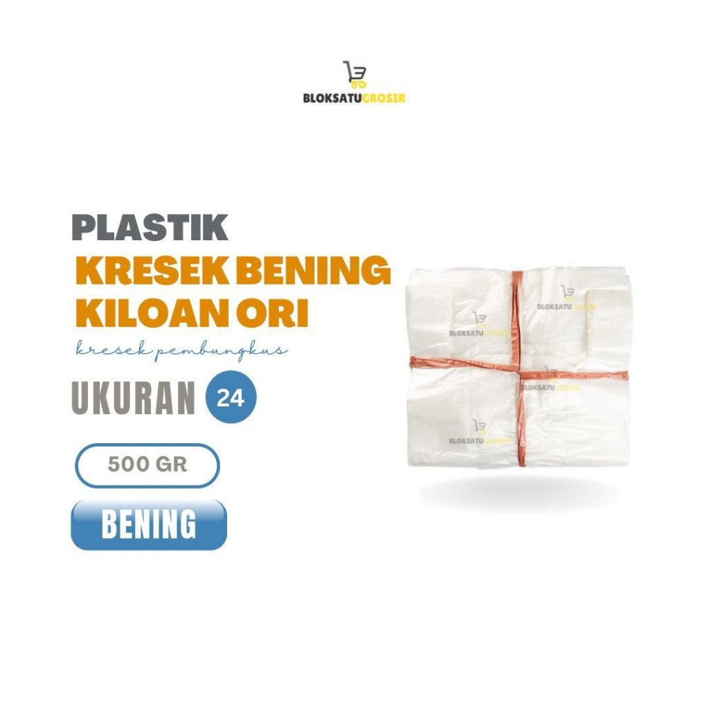 

Kantong Kresek Bening Transparan Uk 24 500 Gr Kresek Tanggung / Kantong Tanggung Polos / Kresek Kiloan