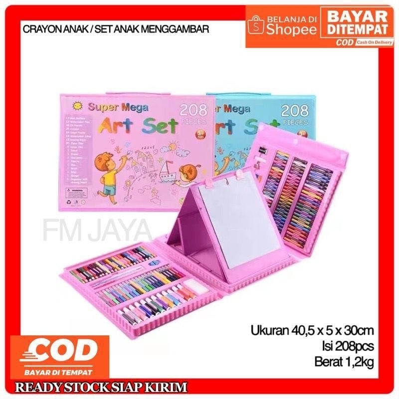 

CRAYON SET 208 PCS COLOUR FULL