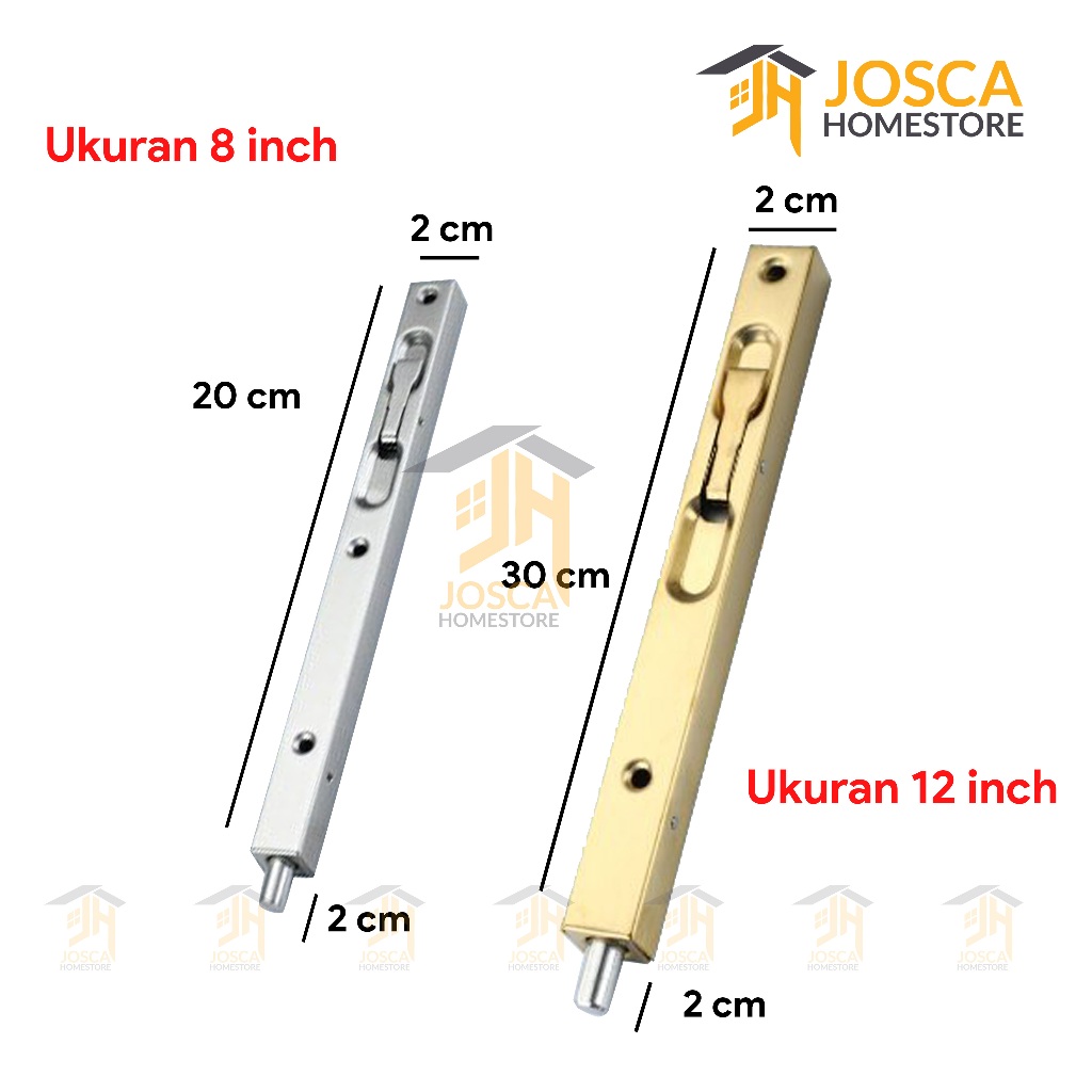Grendel Tanam Pintu 8" 12" inch Grendel Slot Pintu Flush Bolt Kunci tanam pintu