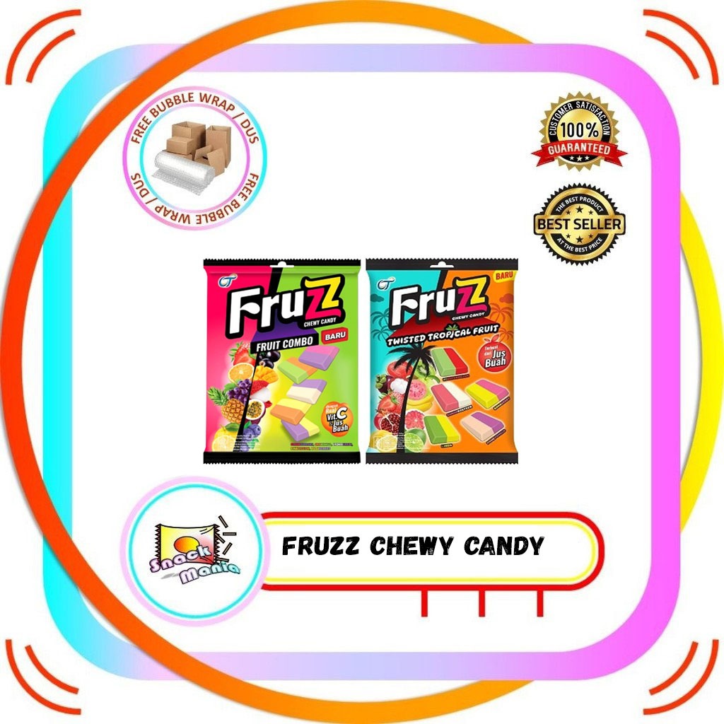 

Fruzz Fruit Combo | Twisted Tropical Chewy Candy ~ 100 gr Permen Lunak Buah