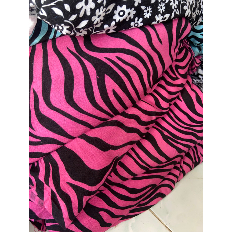 kain meteran/katun rayon/motif zebra