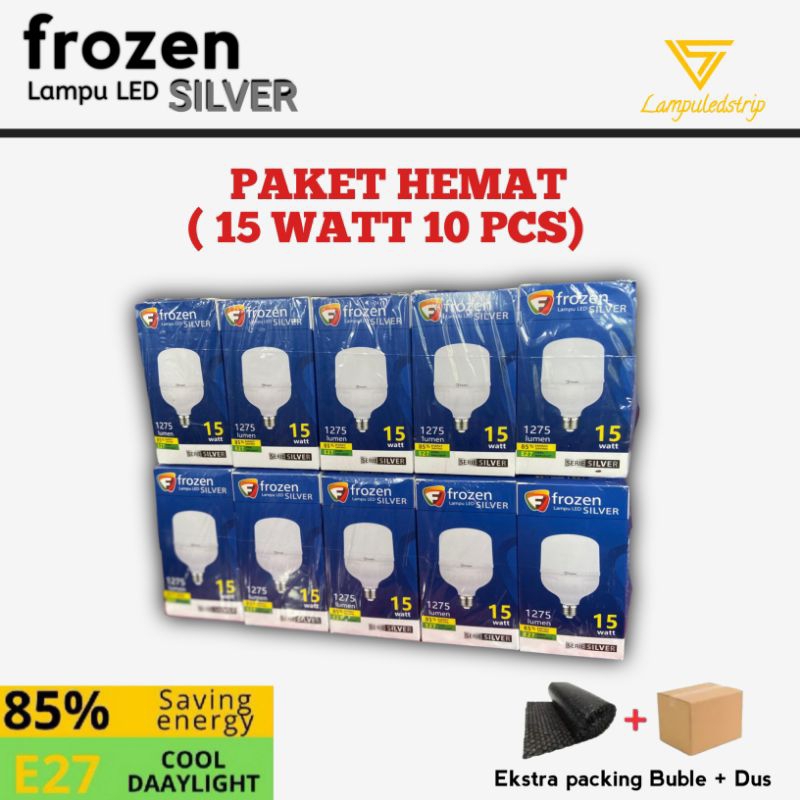 ( PAKET HEMAT 10 PCS ) 15 WATT LAMPU BOHLAM CAPSUL FROZEN 15 WAT ISI 10 PCS CAHAYA PUTIH E27 SUPER T