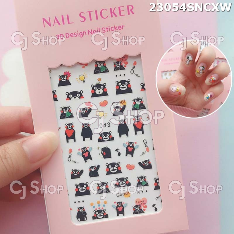 Kumamon Chii cat Lucky Cat 3D nail Sticker Sticker Kuku 23054 23055 23056