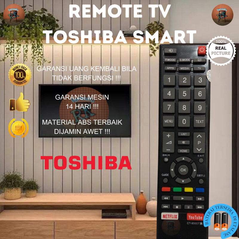 Remote remot TV toshiba LCD LED android smart TV CT 95007