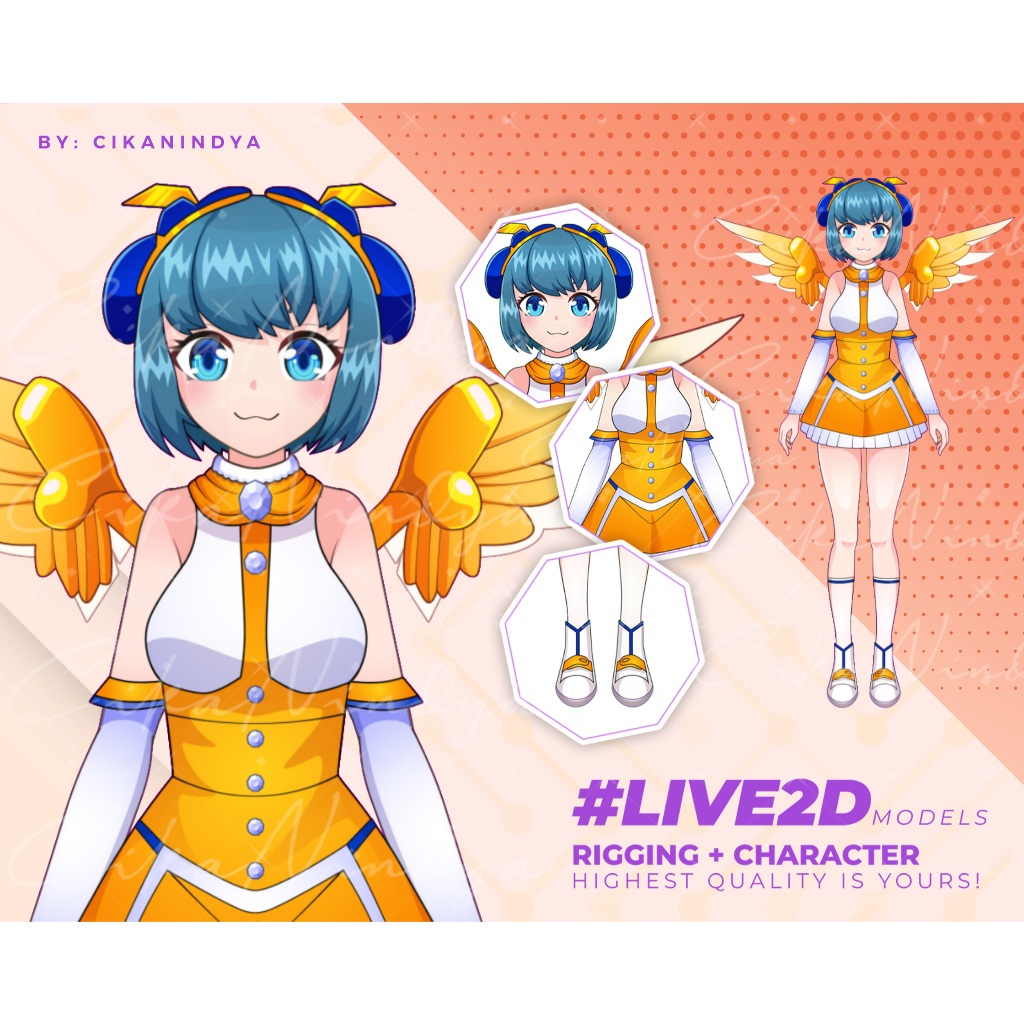 Bawa Karakter Virtual Anda ke Level Berikutnya dengan Live2D Model, Live2D Streaming Profesional, An