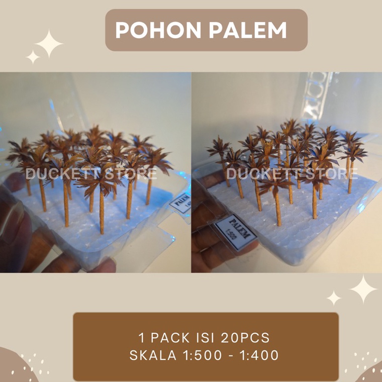

KODE X82Z Miniatur Maket Pohon Palem Monokrom Hijau