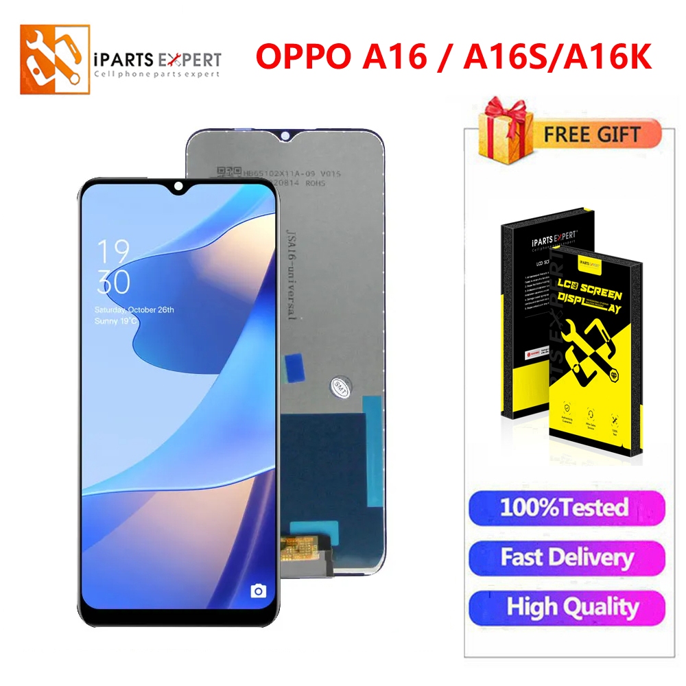 IPARTSEXPERT Original LCD For OPPO A16 CPH2269/ A16S Tampilan Rakitan Digitizer Layar Sentuh Tanpa B