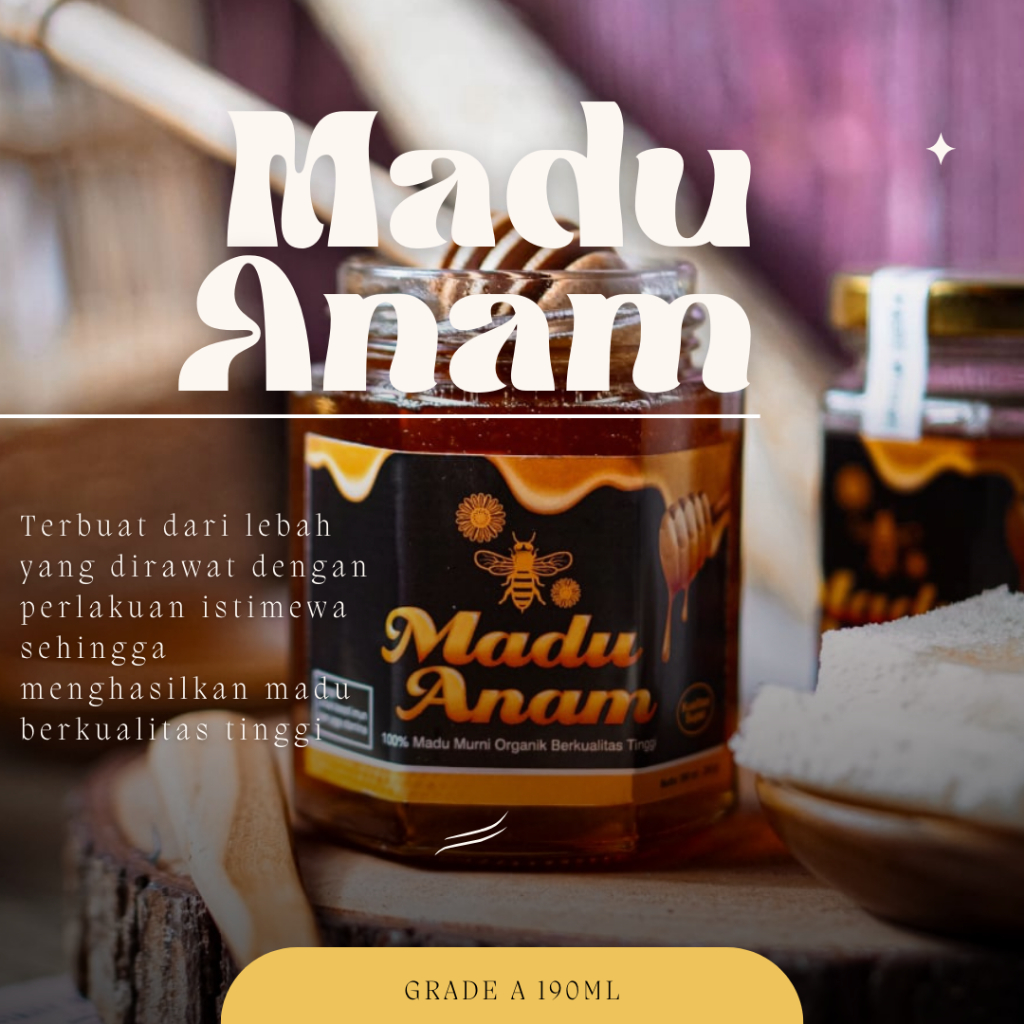 

Madu Anam Murni 100% Organic Grade A Meredakan Batuk