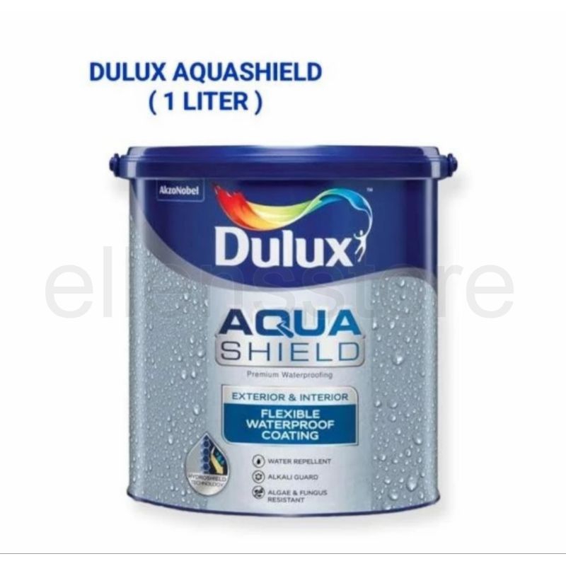Dulux Aquashield 1 kg Putih tingting cat tembok pelapis waterproof interior dan Exterior