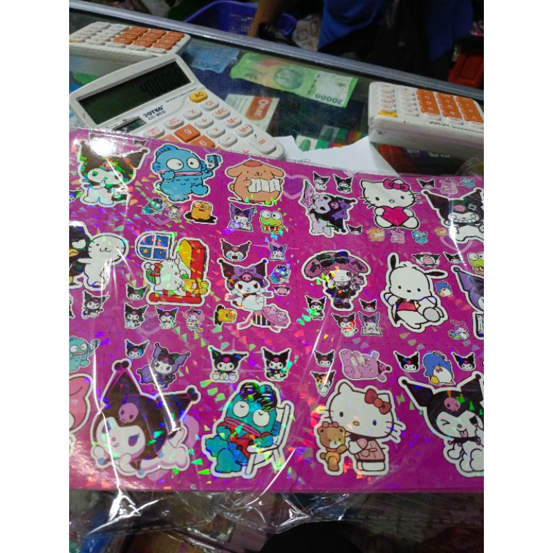 

setiker sandrio lembar hologram
