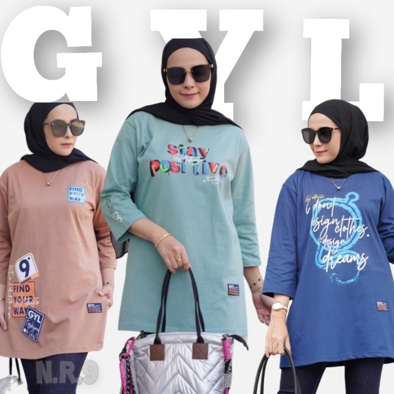 MIDI TUNIK KAOS OVERSIZE KOMBET 20S GYL