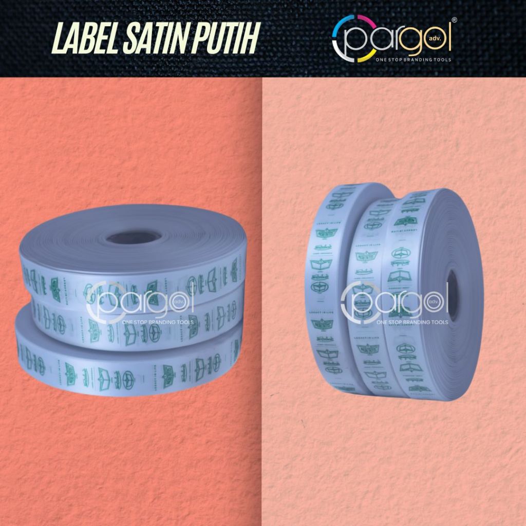 

Pargol Label_Satin/ Label Satin/ Satin Putih / Satin Custom Free Desaign