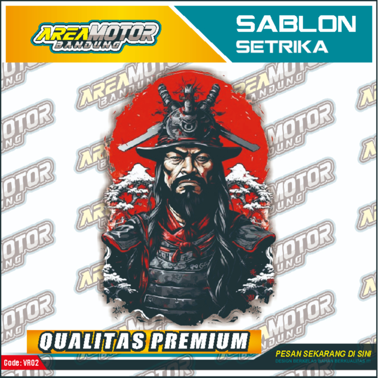 

Print sablon DTF/cetak sablon DTF/sablon setrika siap press 1 sisi Tema WARRIOR Uk A4 / A3