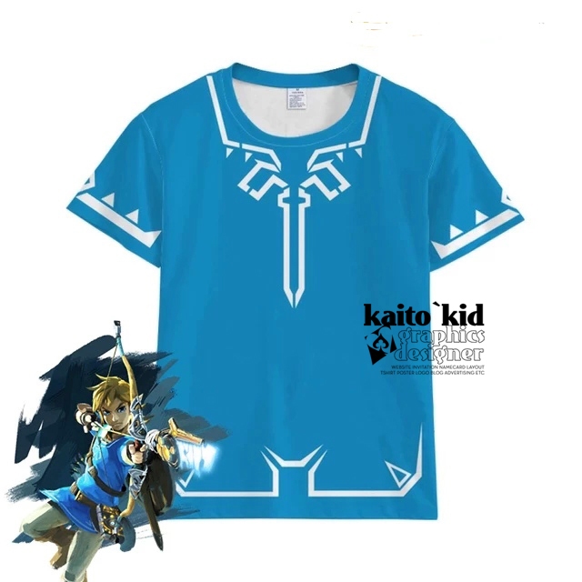 Kaos LINK ZELDA Legend of Zelda Tshirt Game Nintendo bisa custom request