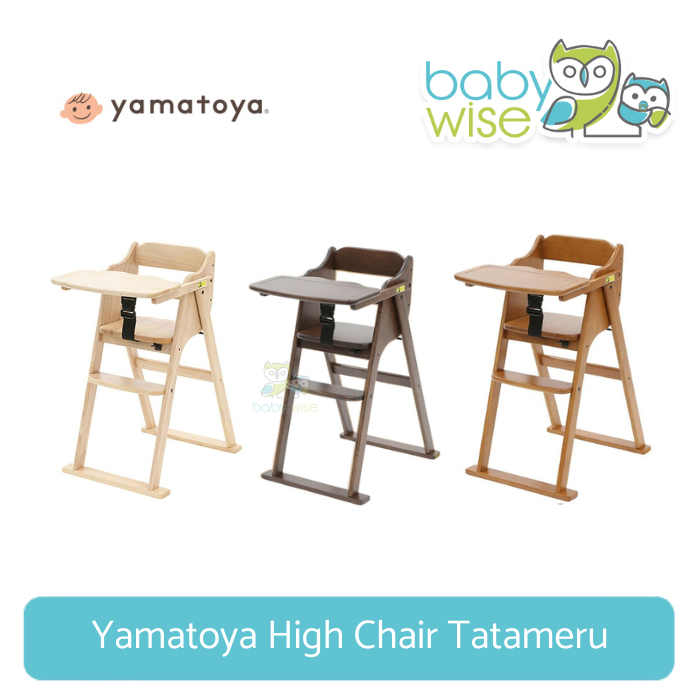 Yamatoya High Chair Tatameru | High Chair Sukusuku - Kursi Makan Kayu Tatameru Anak Bayi Foldable