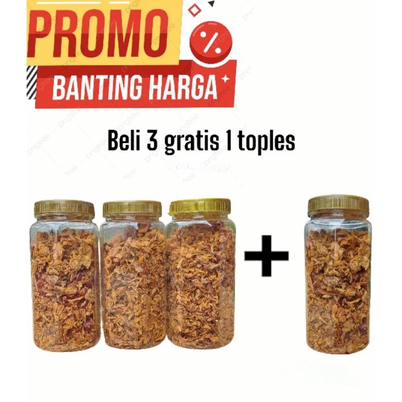 

bawang goreng bagor 4 toples tanpa pengawet halal