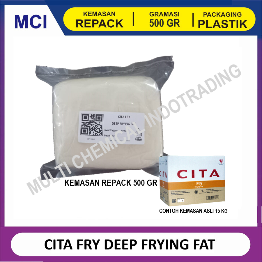 

CITA FRY DEEP FRYING FAT MINYAK GORENG PADAT CITA - REPACK 500 GR