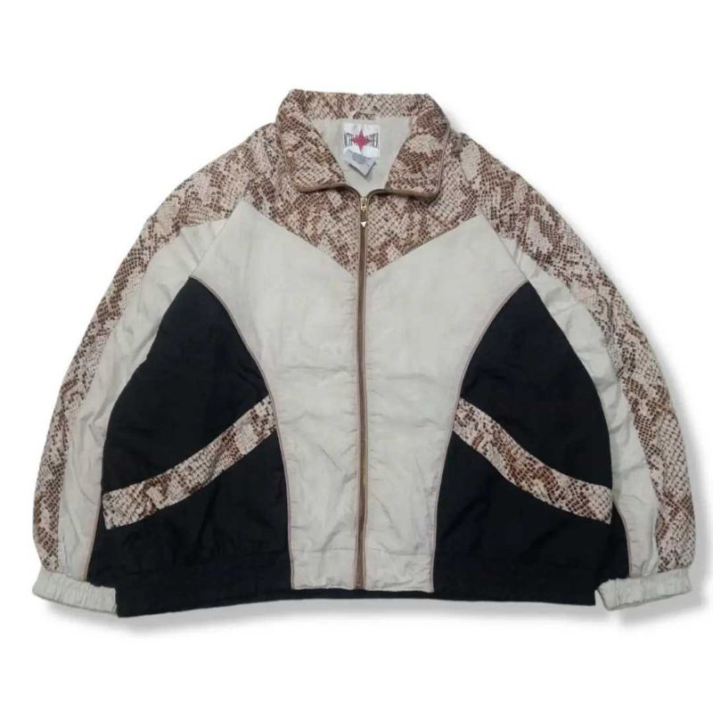 ACTIVE FRONTIER SILK SNAKE SKIN WINBREAKER VINTAGE JACKET