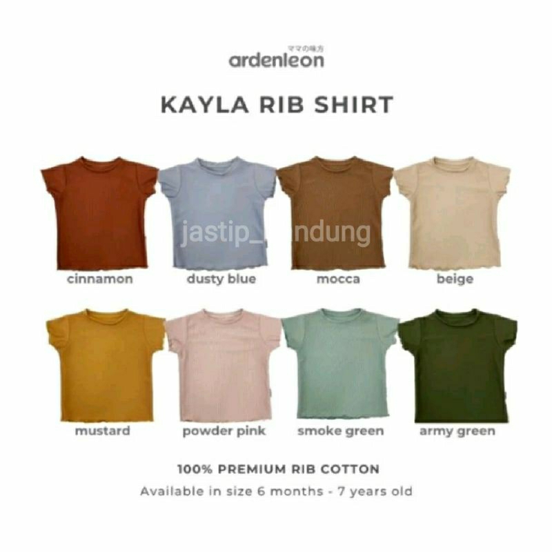 Ardenleon Kayla Rib Shirt Girl / Ardenleon Kayla Rib / Kayla Rib Ardenleon / Ardenleon Atasan Rib / 