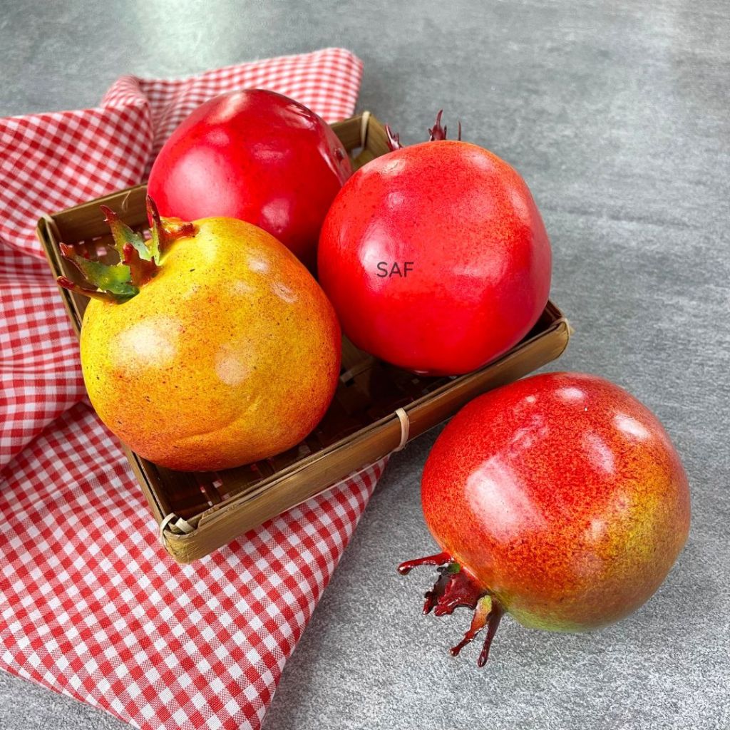 SAF Delima Buah Artificial Palsu Imitasi - Fake Pomegranate Props Foto Produk