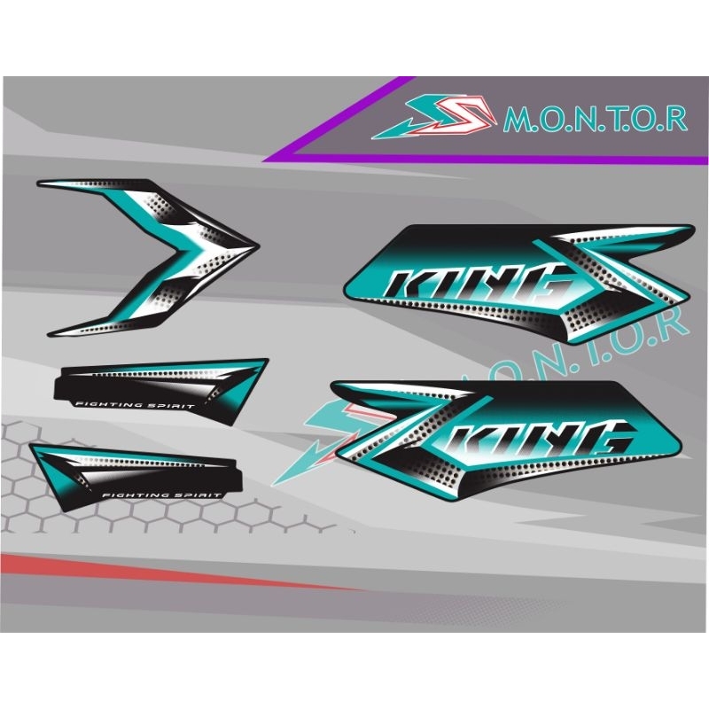 LIS STRIPING STIKER RX KING 2008 CUSTOM