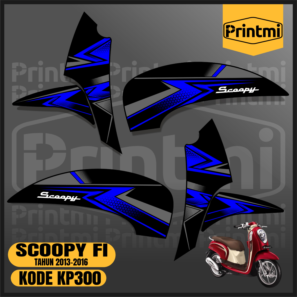 Striping Stiker Scoopy FI 2013 2014 2015 2016 Motor Variasi Simple Racing Modifikasi Printmi KP300