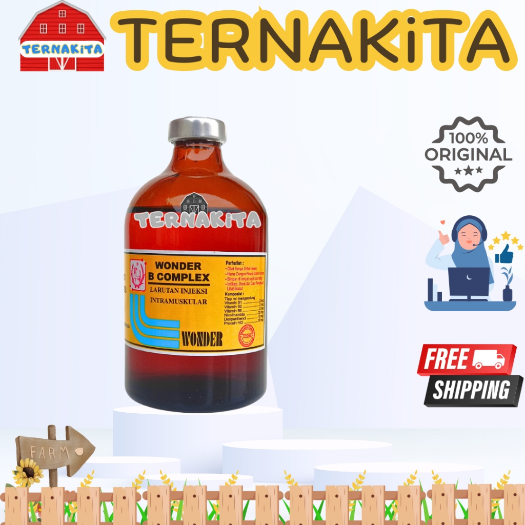 B COMPLEX WONDER 100 ml - Vitamin B Kompleks Hewan Anjing Kucing Sapi Domba B Komplek