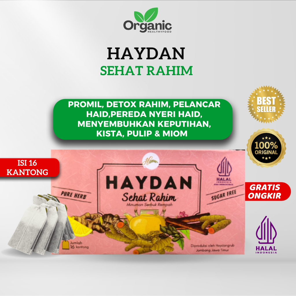 

HAID LANCAR HAYDAN | KEPUTIHAN | KISTA | PCO PCOS | PROMIL | Sehat Rahim | Detoks Rahim | Pelancar Haid Ampuh Mengurangi nyeri Haid
