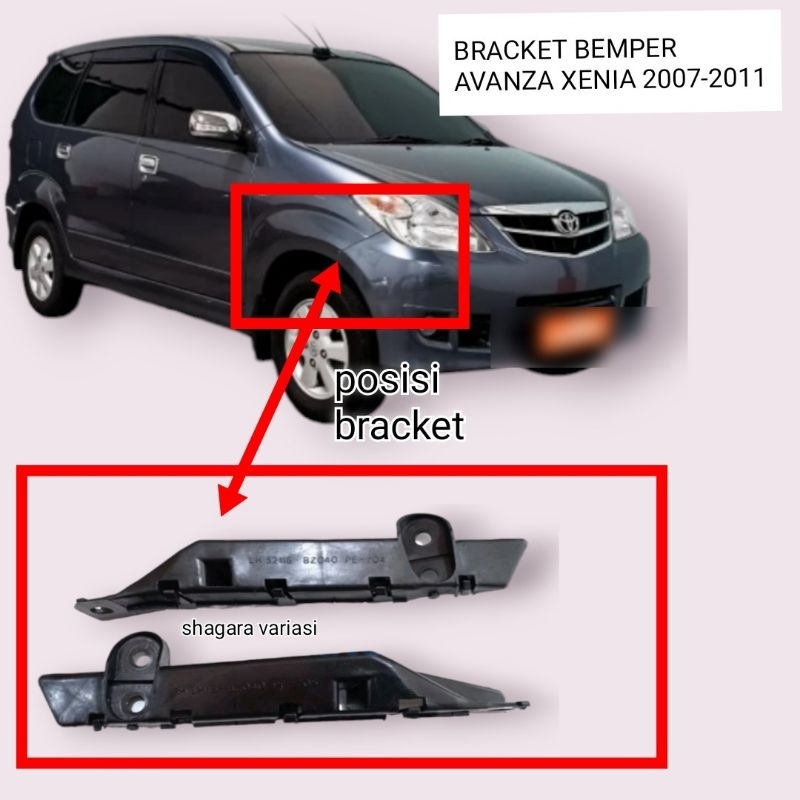 SUPORT BEMPER BRACKET BEMPER AVANZA XENIA 2007-20011 / PENGAIT BEMPER AVANZA XENIA 2007 -  20011 / B