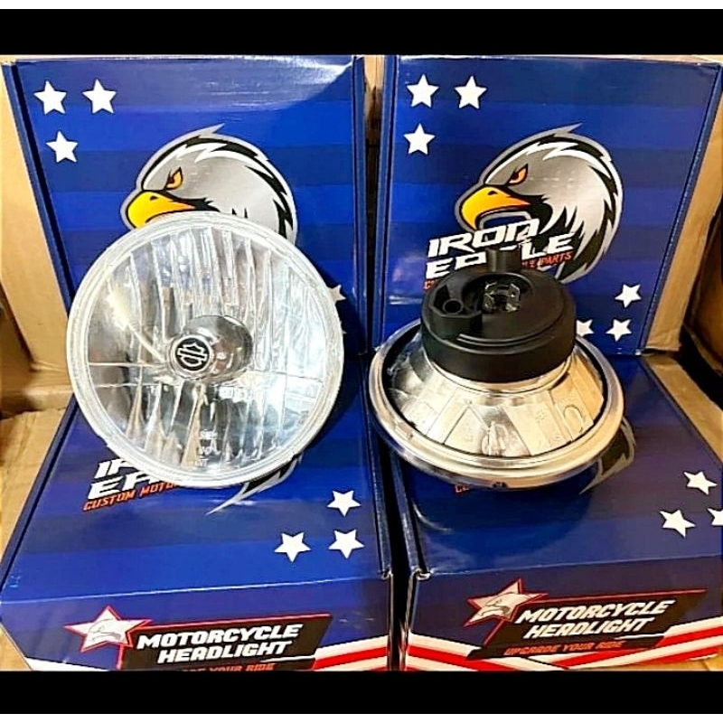 lampu Harley depan HD batok cover Headlamp reflektor H4 depo