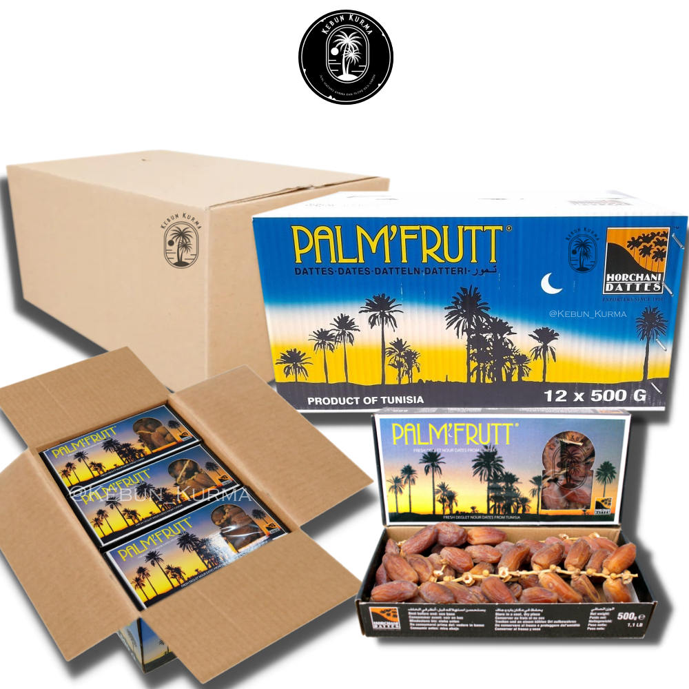

KURMA PALM'FRUTT [500gr] X [12PCS] | Kurma Tunisia Tangkai [1DUS]