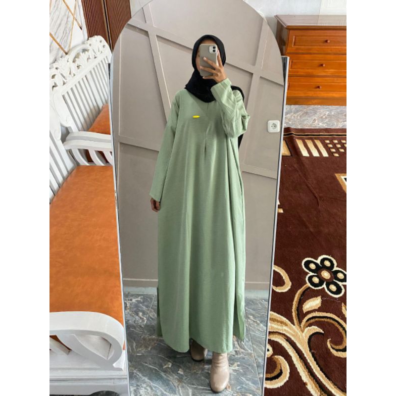 [BEST SELLER] Daily Polos Long Busui | Gamis Simple Abaya-Mint