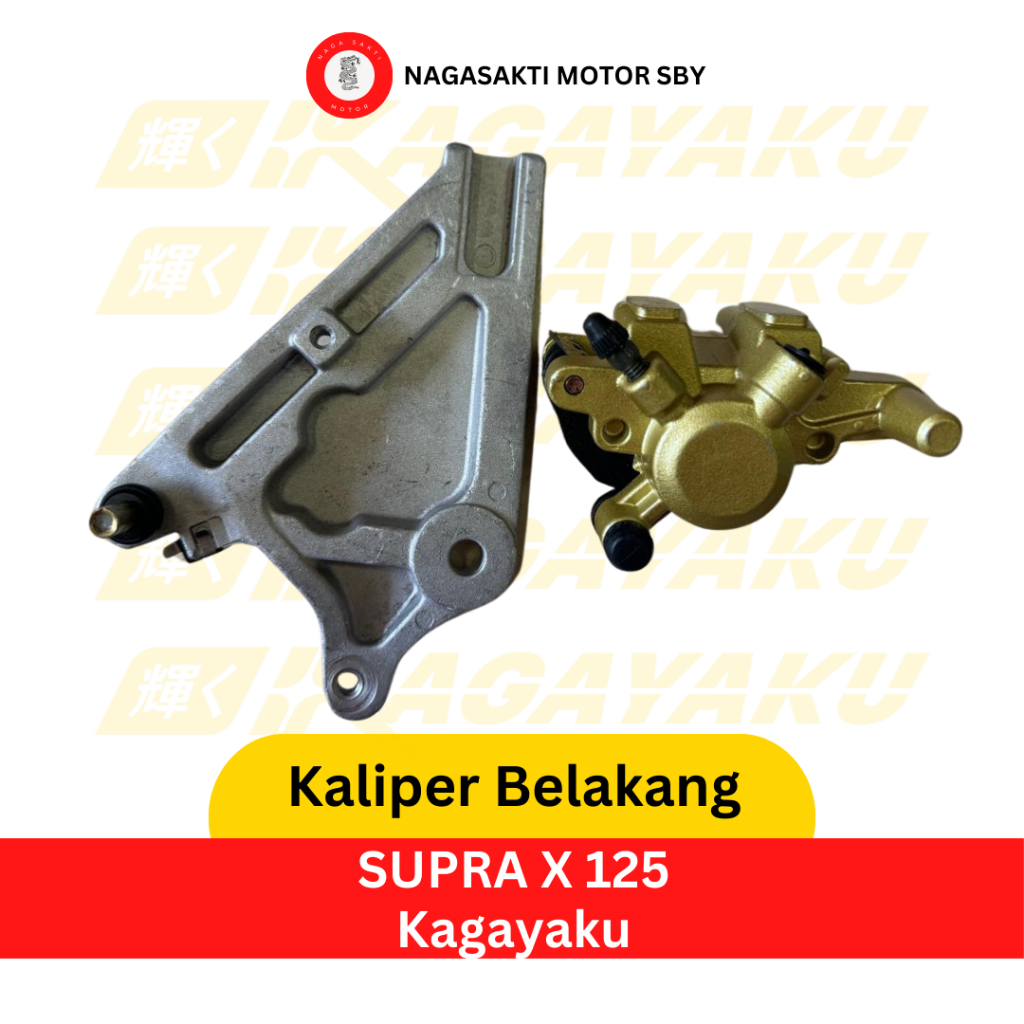 Kaliper / Caliper / Master Rem Belakang Komplit + Braket Honda Supra X 125