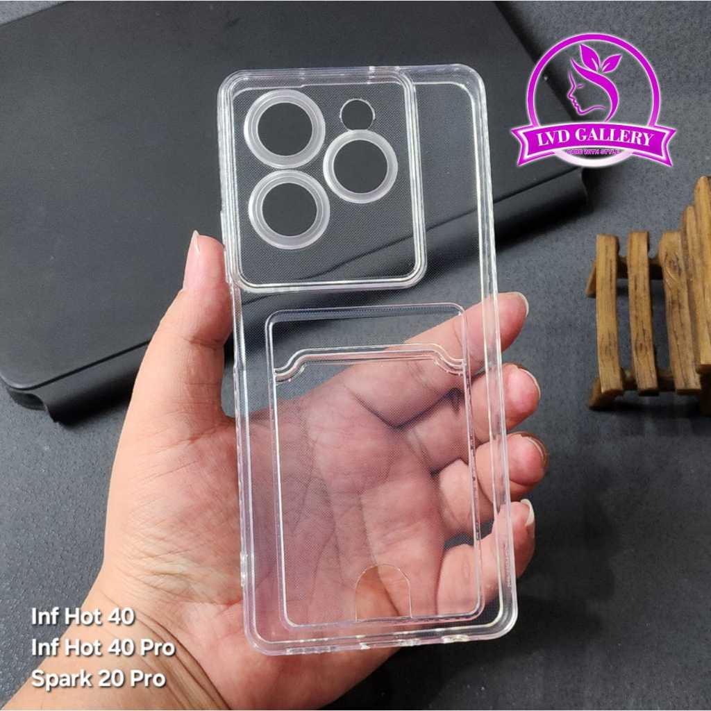 Tecno Spark 20 Pro Tecno Spark 20 Pro Plus Clear Card Case  Slot Kartu Case Bening Tecno Spark 20 Pr
