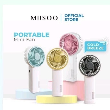 MIISOO Kipas Angin Mini Portable / Mini Fan / Kipas Genggam Cute / Kipas Kecil