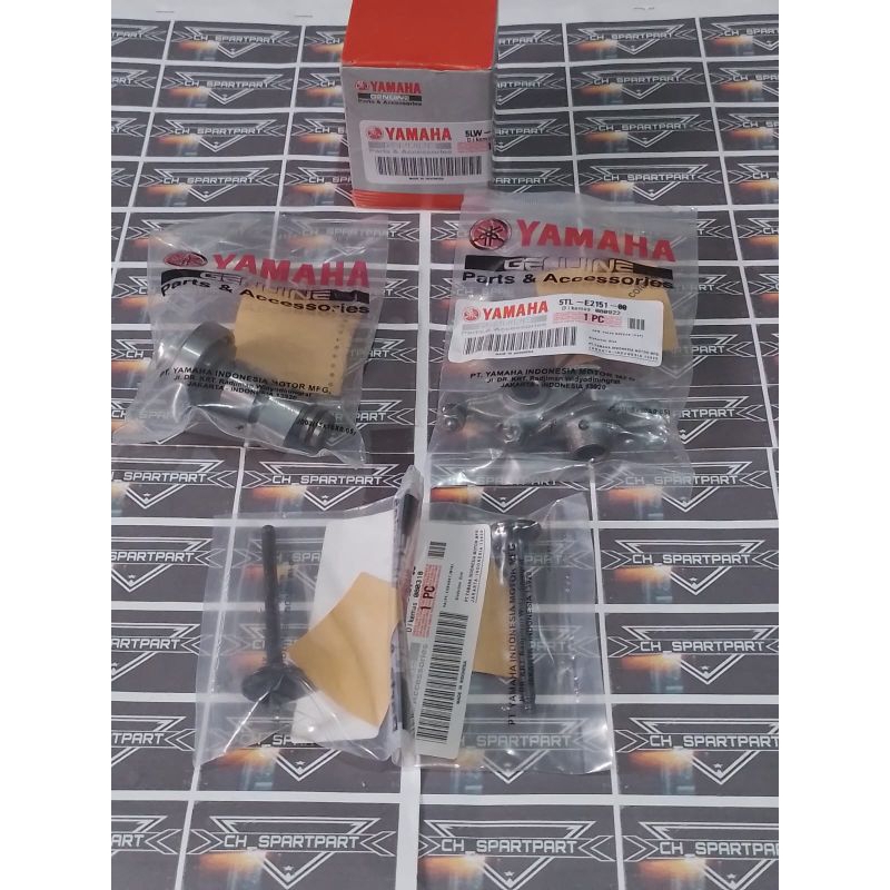 Paket Noken As Camshaft + Pelatuk Klep + Klep Set Yamaha Mio Lama Mio Sporty Mio Smile Mio Soul Nouv